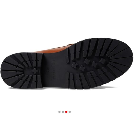 NEW  Free People Liv LEATHER loafers  in brown   3T79 - Picture 5 of 10